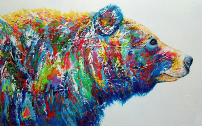 Colorful Bear Paint By Numbers