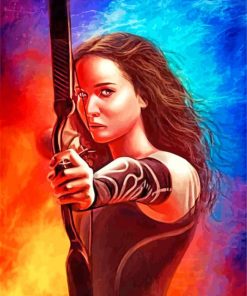 Jennifer Lawrence Hunger Games Paint By Numbers