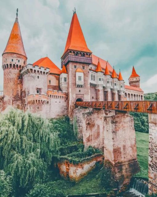 hunyad-castle-Romania-paint-by-numbers