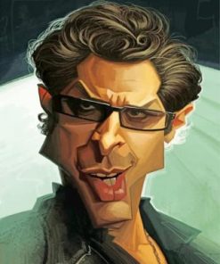 Dr. Ian Malcolm Caricature Paint By Numbers