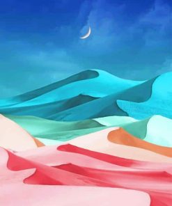 Desert Landscape Illustration Paint By Numbers