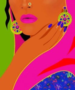 Indian Woman Culture Beauty Paint By Numbers