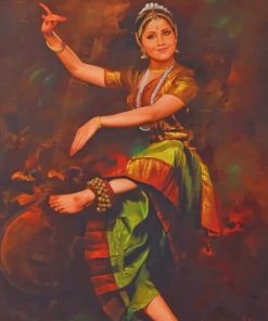 Indian Woman Cultural Dance Paint By Numbers