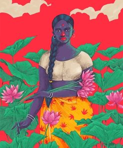Colorful Indian Woman Paint By Numbers