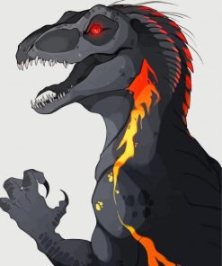 Indoraptor Dinosaur Scene Paint By Numbers