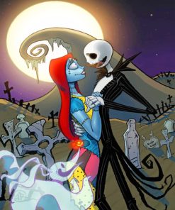 Romantic Jack Skellington Paint By Numbers
