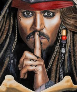Captain Jack Sparrow Caribbean Paint By Numbers