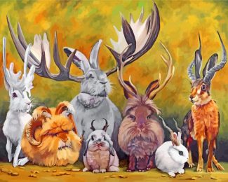 Jackalopes Illustrated Paint By Numbers