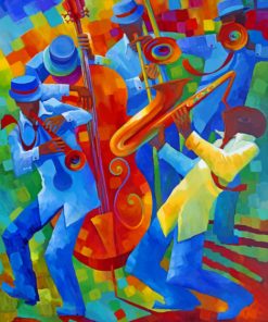 Cello Jazz Scene Paint By Numbers