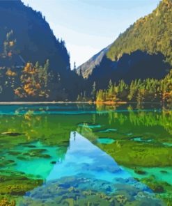 Jiuzhaigou Valley Scenic Beauty Paint By Numbers