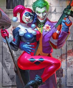 Female Joker Harley Quinn Villains Paint By Numbers