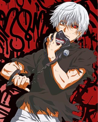 Kaneki Ken Tokyo Ghoul Paint By Numbers