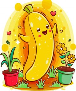 Kawaii Banana Paint By Numbers