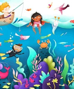 Kids Explore the Ocean Adventure Paint By Numbers