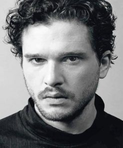 Kit Harington Black White Paint By Numbers
