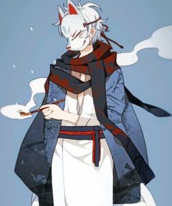 Kitsune Mask Anime Art Paint By Numbers