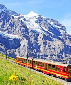 Kleine Scheidegg Scenic Mountains Paint By Numbers