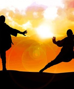 Kufng Fu Silhouette Paint By Numbers