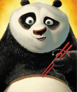 Kung Fu Panda Cartoon Paint By Numbers