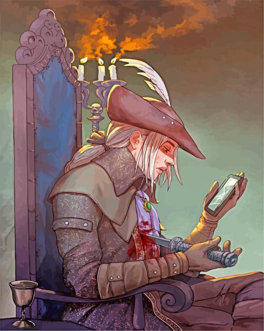 Finalizing Lady Maria Anime Artwork