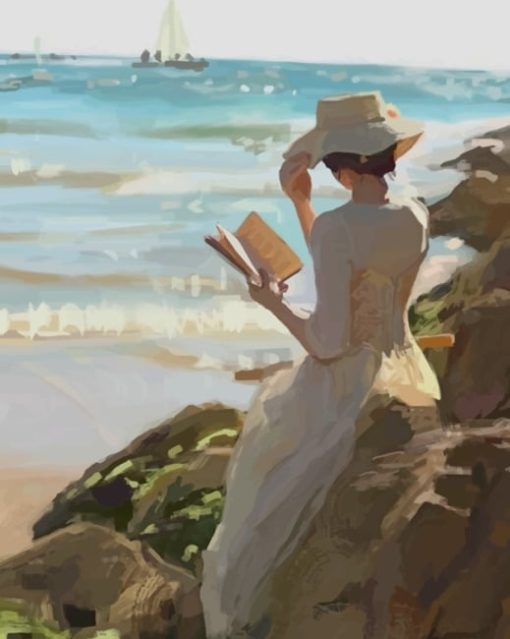 lady-reading-a-book-in-the-beach-paint-by-numbers