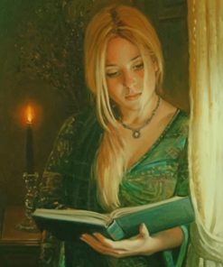 Woman Reading Book Paint By Numbers