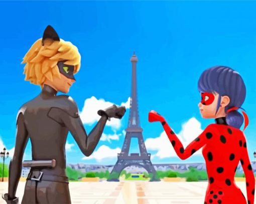 ladybug-and-cat-noir-in-Paris-paint-by-numbers