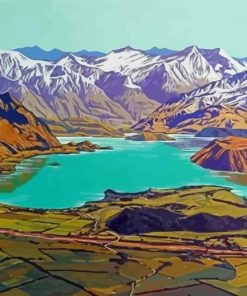 Lake Wanaka Scenic New Zealand Paint By Numbers