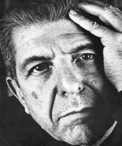 Leonard Cohen Monochrome Paint By Numbers