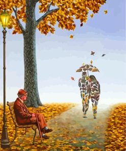 Autumn Leaves Couple Paint By Numbers