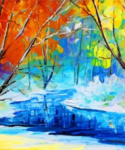 Leonid Afremov Winter Scene Paint By Numbers