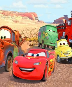 Lightning McQueen Cartoon Cars Paint By Numbers