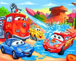 Lightning McQueen Cars Paint By Numbers