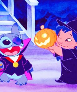 Lilo and Stitch Halloween Pumpkin Paint By Numbers