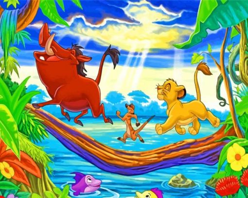 lion-king-baby-simba-And-Friends-paint-by-number