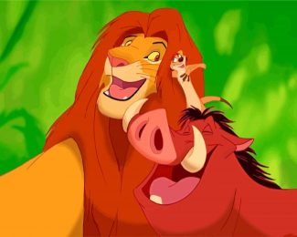 Disney Timon and Pumbaa Paint By Numbers