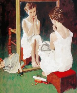 Girl at Mirror Art Paint By Numbers