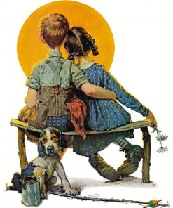 Norman Rockwell Little Couple Paint By Numbers