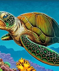 Sea Turtle Art Paint By Numbers