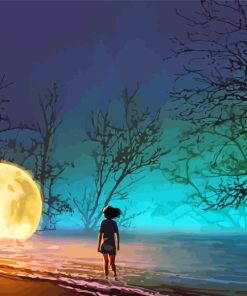 Fantasy Moonlit Girl Paint By Numbers