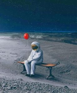 Lonely Spaceman Balloons Paint By Numbers