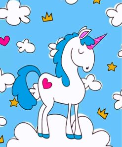 Lonely Rainbow Unicorn Paint By Numbers