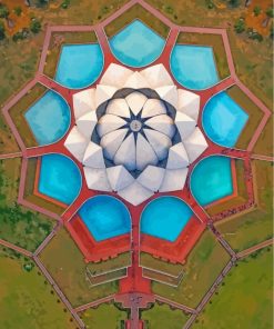 Lotus Temple Delhi Paint By Numbers