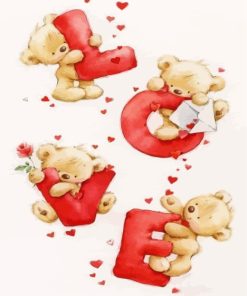 Adorable Love Bears Paint By Numbers
