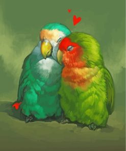 Parrots in Love Paint By Numbers