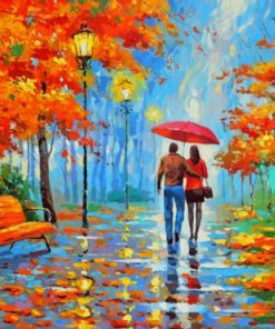 Lovers Autumn Romance Paint By Numbers