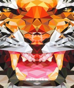 Geometric Tiger Art Paint By Numbers