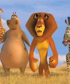 Madagascar Movie Animals Paint By Numbers