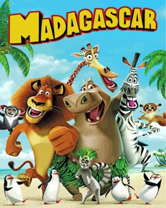 Madagascar Animals Adventure Paint By Numbers