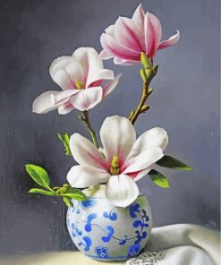 Colorful Magnolia Flowers Paint By Numbers